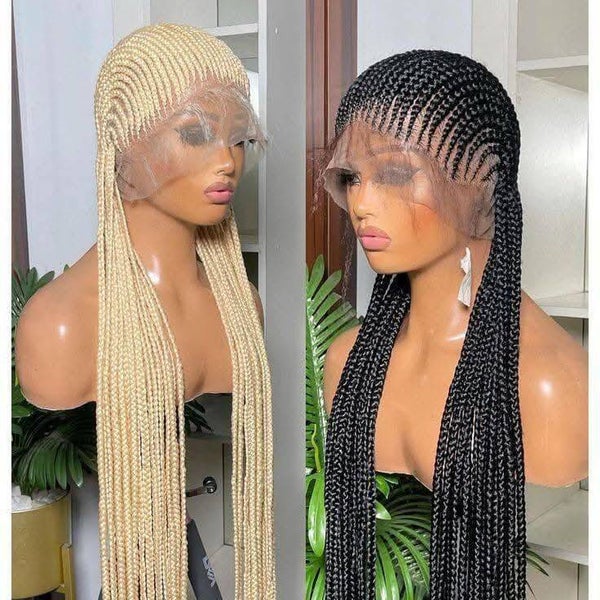 All back Ghana weaving made with full 360 lace