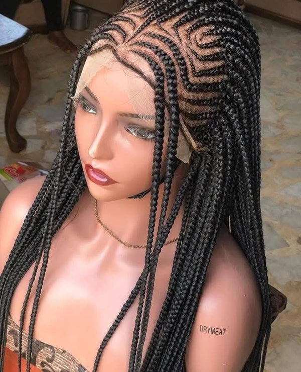 2step Ghana weaving made with 360 full lace