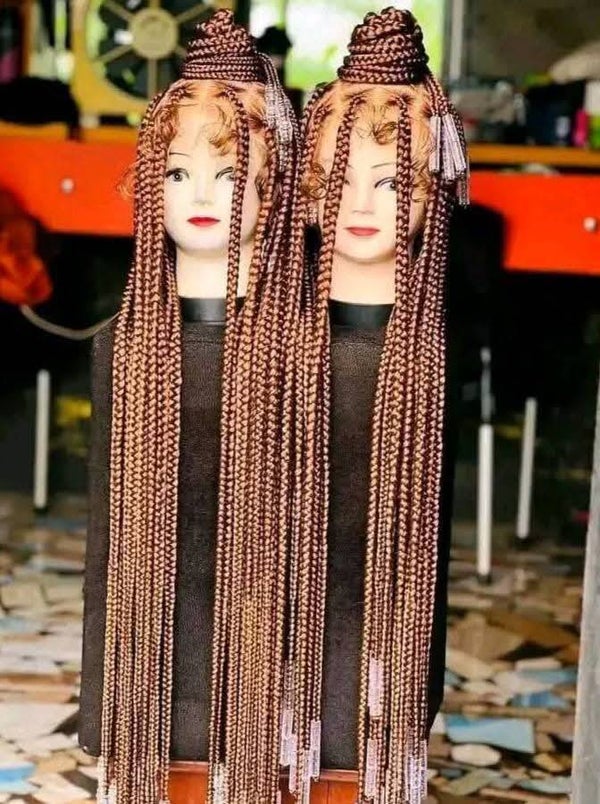 Braided wig made with full 360 lace