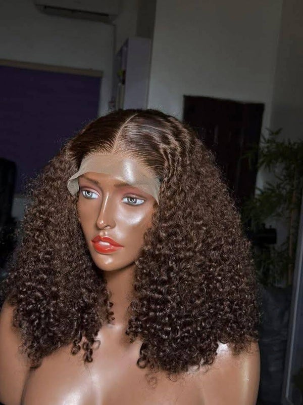 13by4 100%  human hair pixie curls