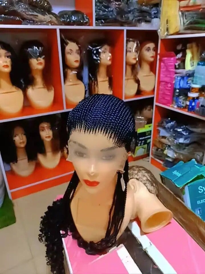 All back Ghana weaving made with full 360 lace