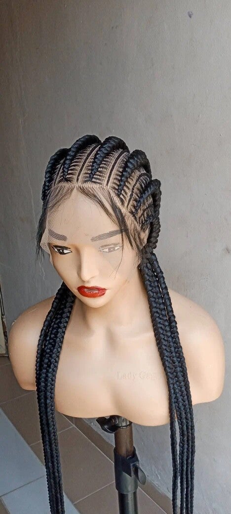 All back Ghana weaving made with full 360 lace