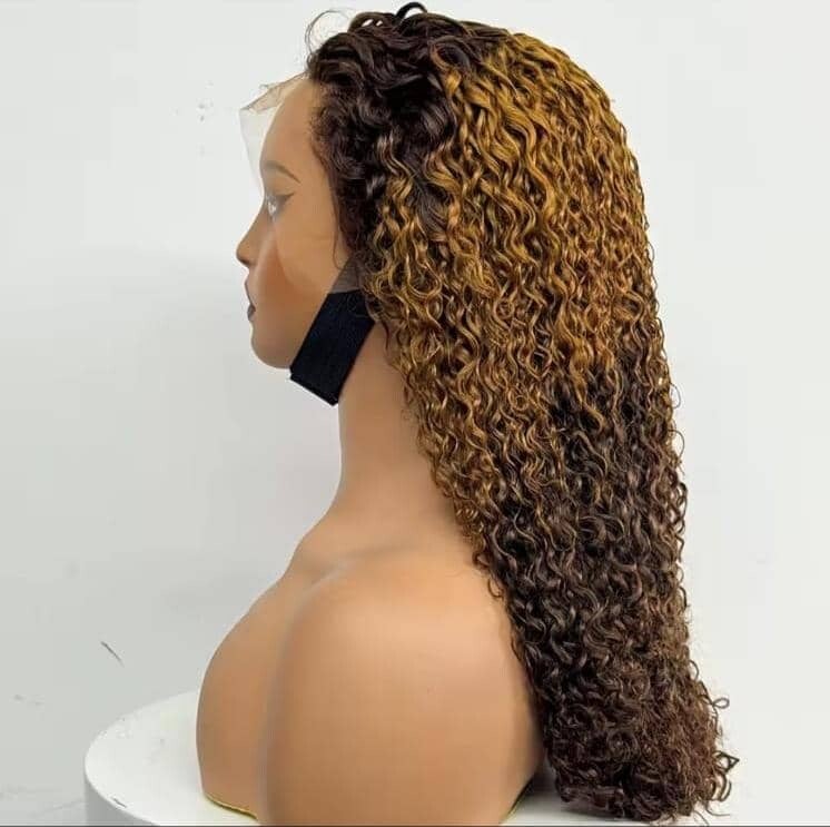 13by4 Full frontal Jerry curls. 2 tones colour 4/30 Sdd 💯%human hair