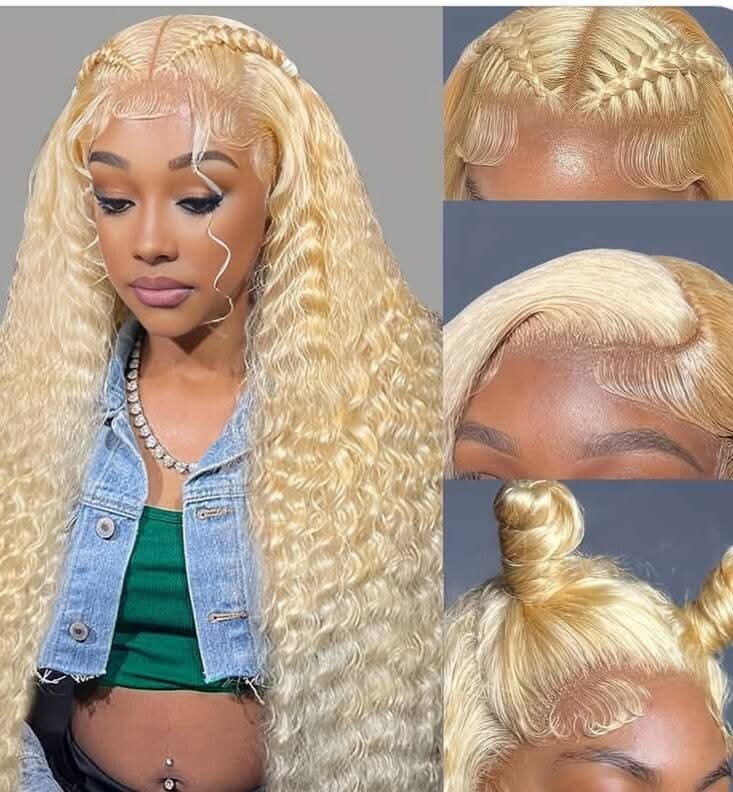 13by4 full frontal deep waves. 100% human hair