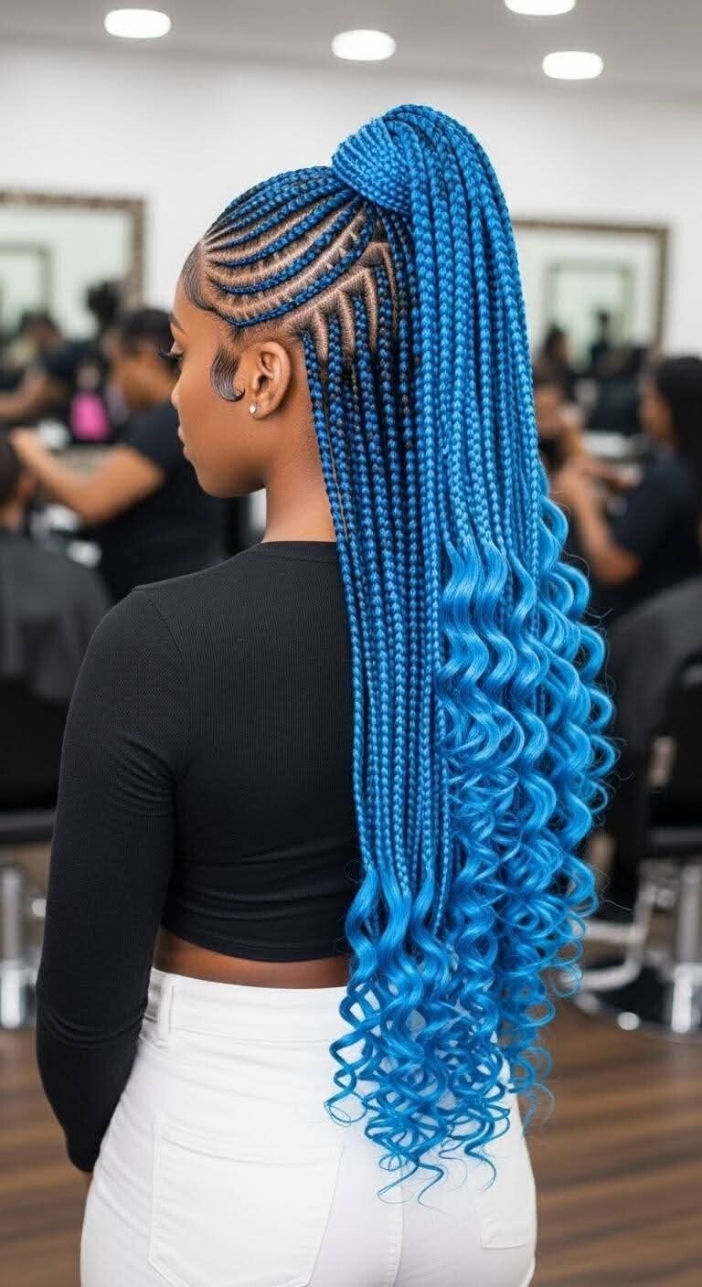 2step Ghana weaving made with full 360 lace