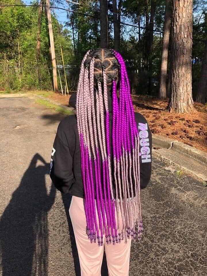 Big briaded hair. Made with full 360 lace.