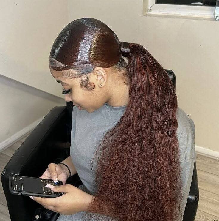 Packing gel made with deep waves pony tail 100% human hair