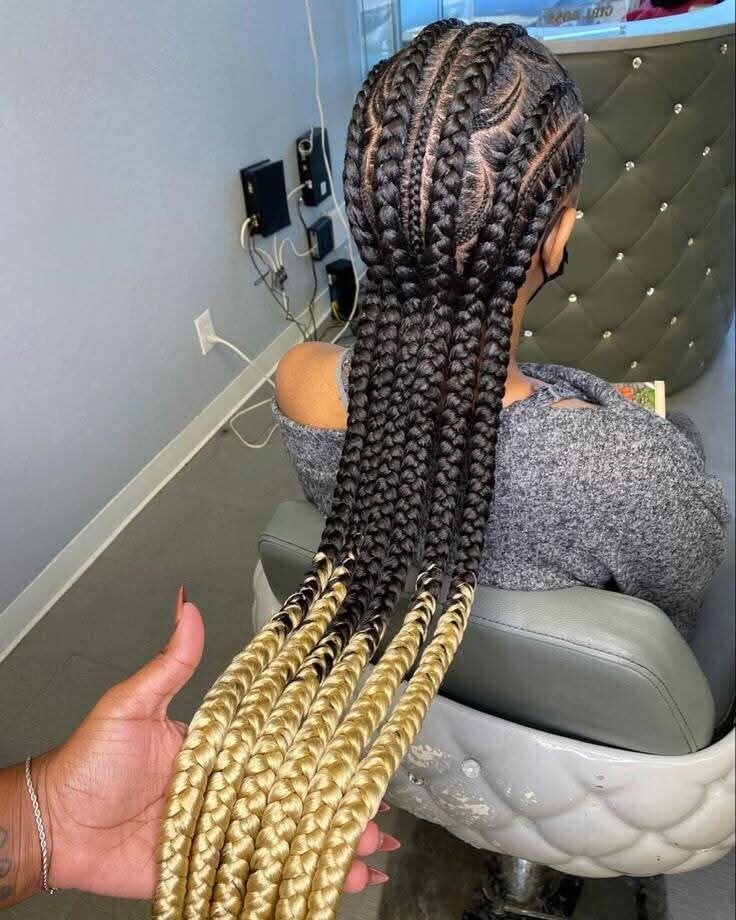 All back Ghana weaving end with colour 613