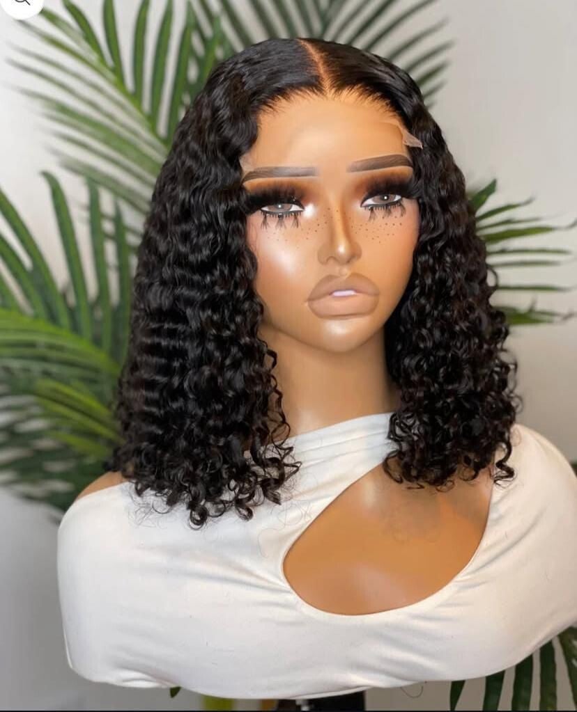 5x5 full frontal water curls 100% human hair