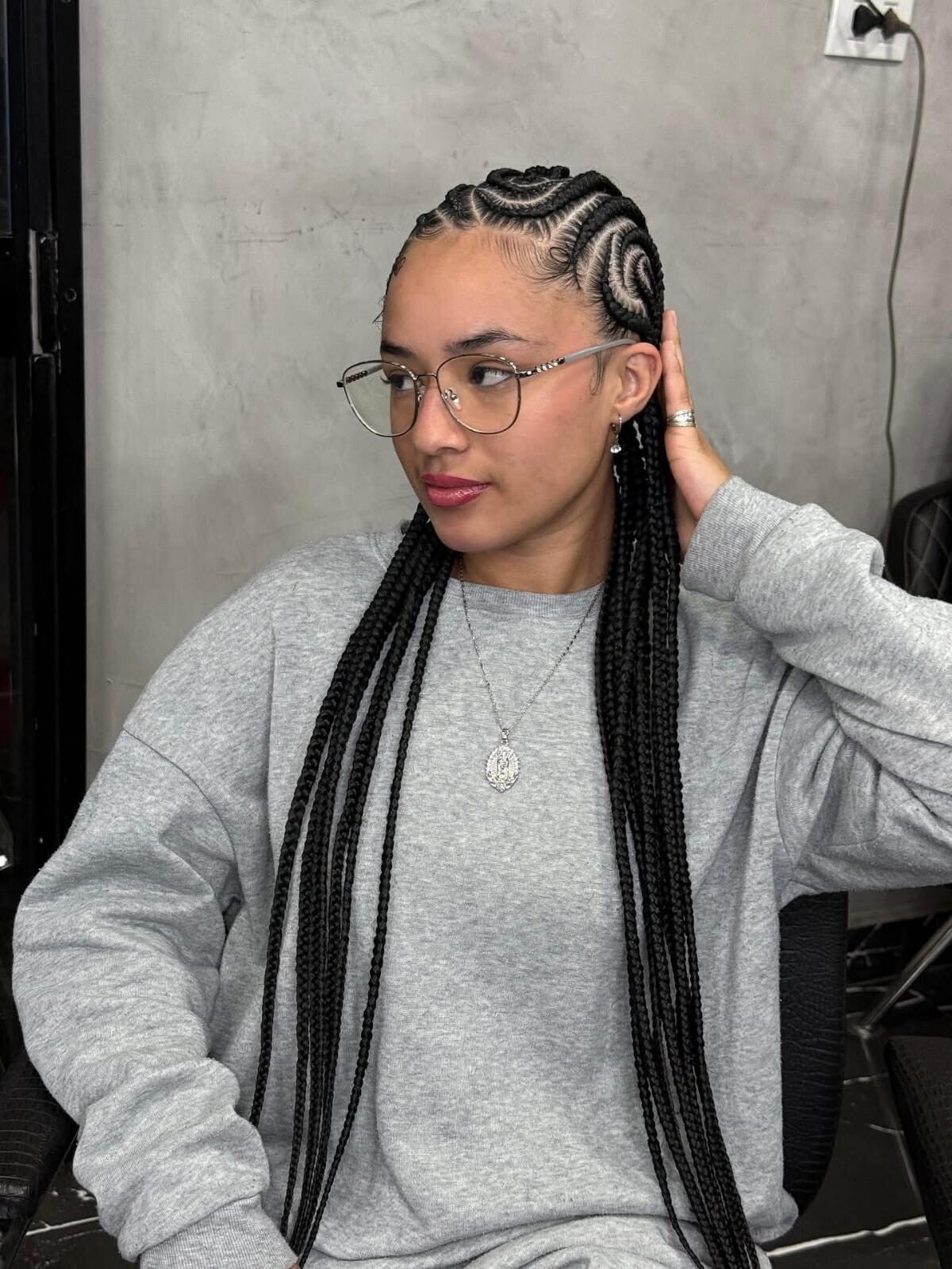 All back Ghana weaving