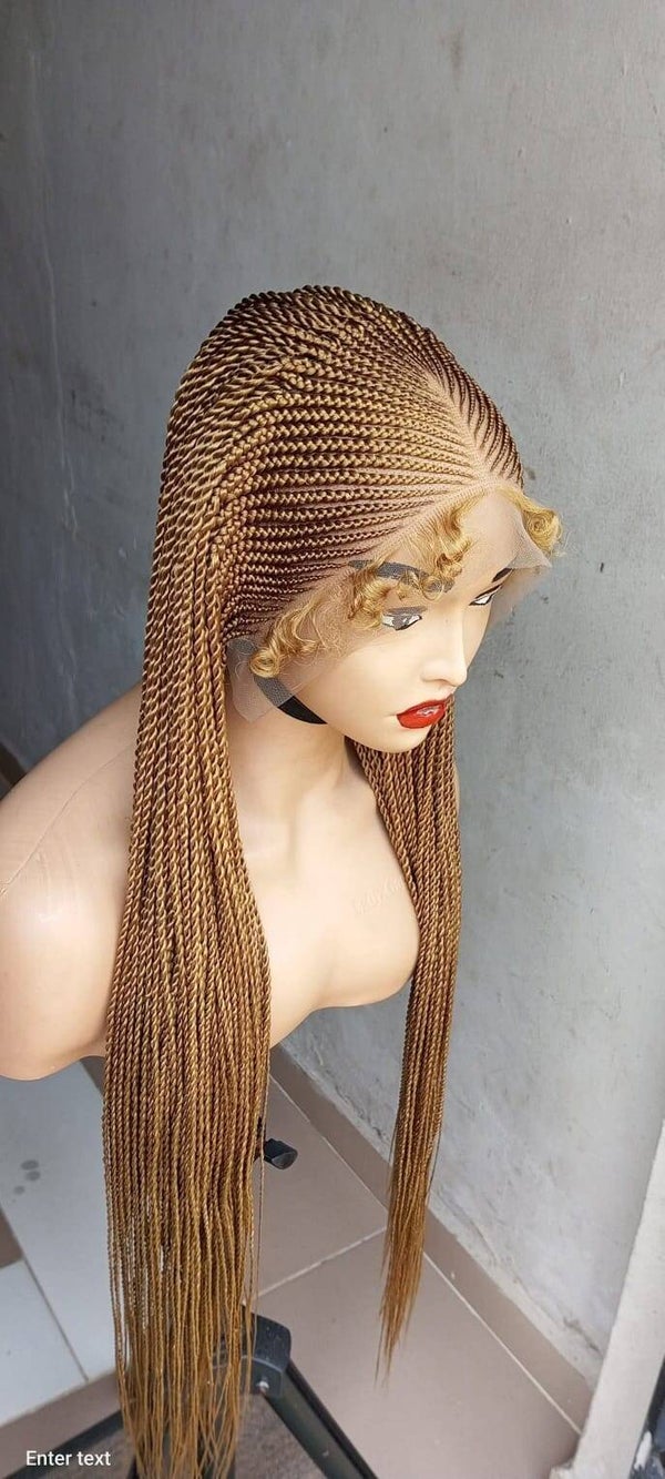 2step Ghana weaving made with 360 full lace end twisted