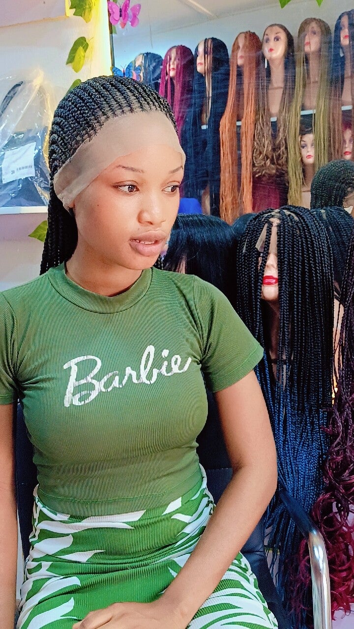 All back Ghana weaving