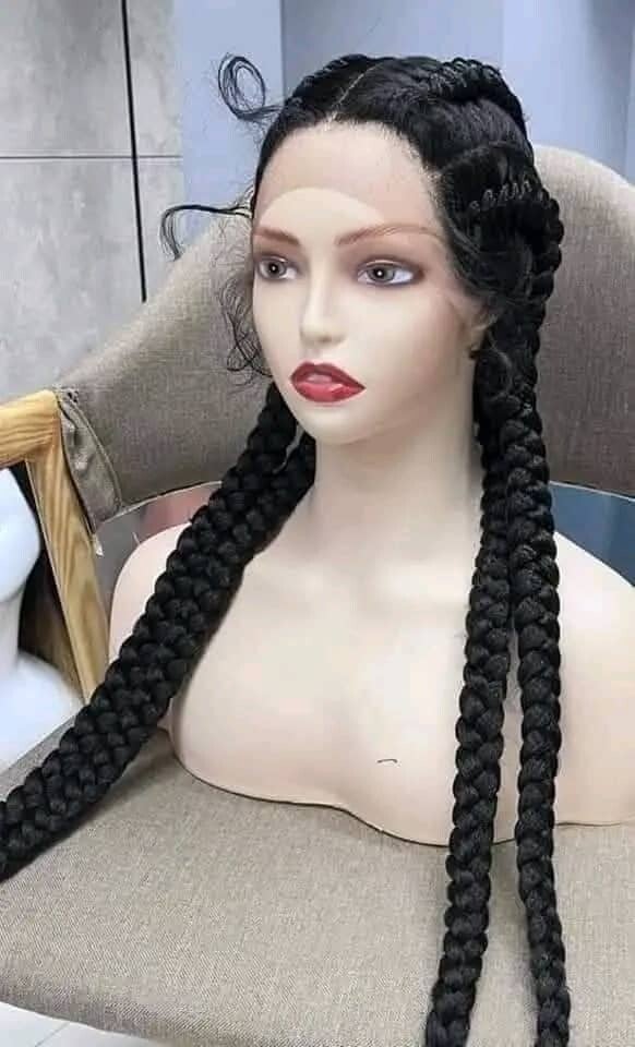 All back Ghana weaving made with full 360 lace