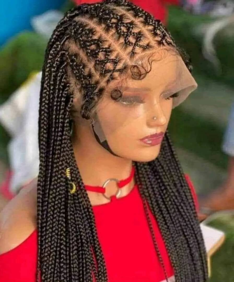 All back Ghana weaving made with full 360 lace