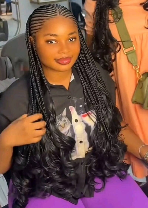 2step Gahan weaving made with French curls attachment