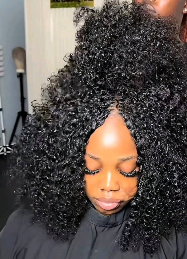 Braids hair style with curls