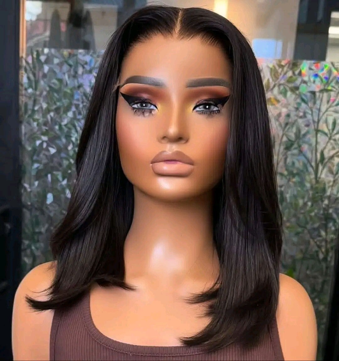 13x6 full frontal Bob 100%himan hair