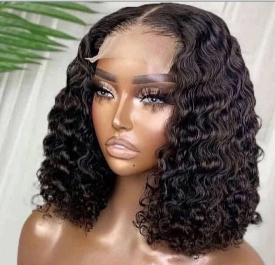 4x4 closure water curls 100%human hair