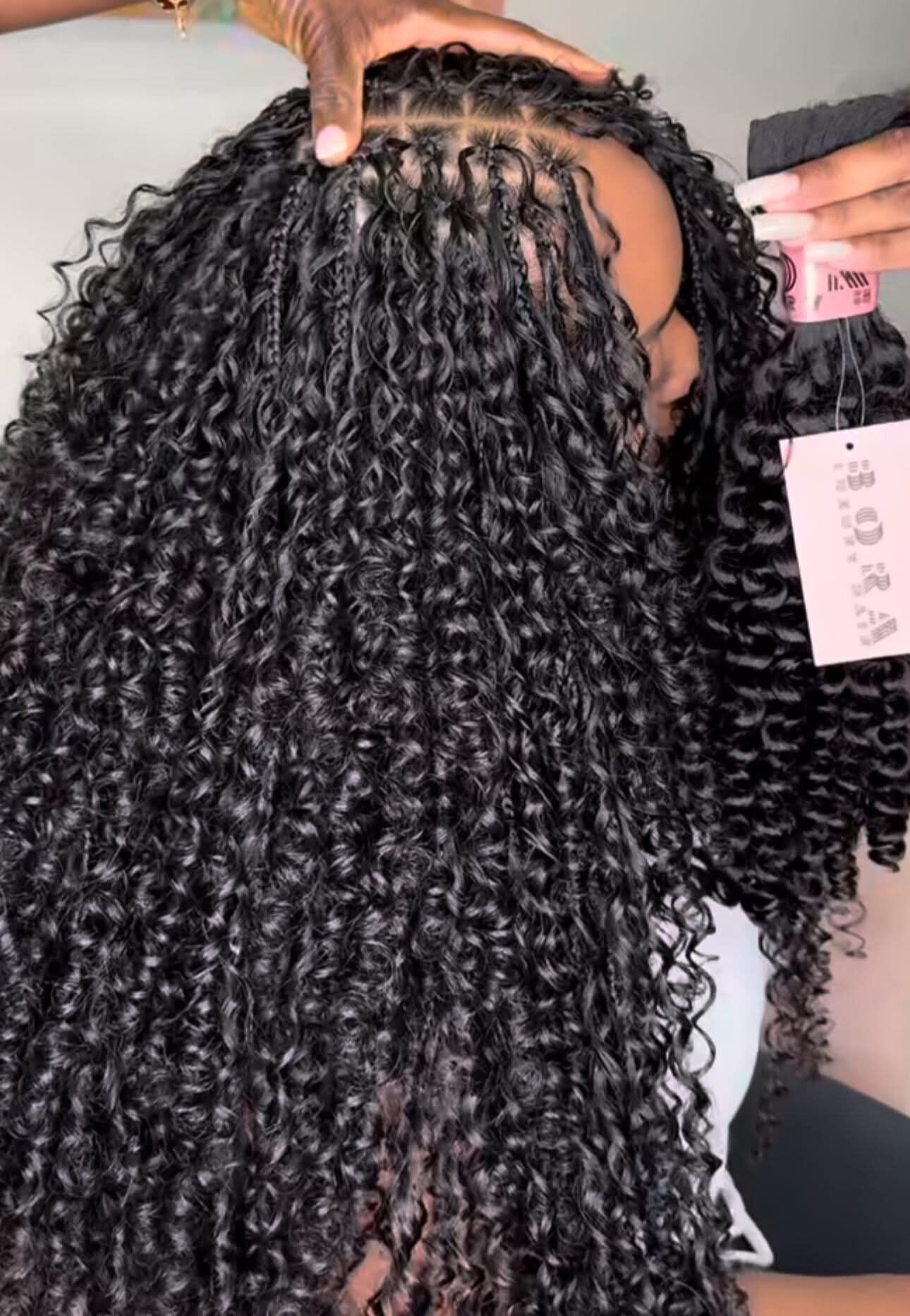 Braids with amigos curls