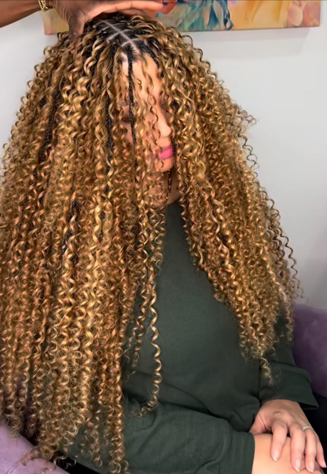 Braids with amigos curls