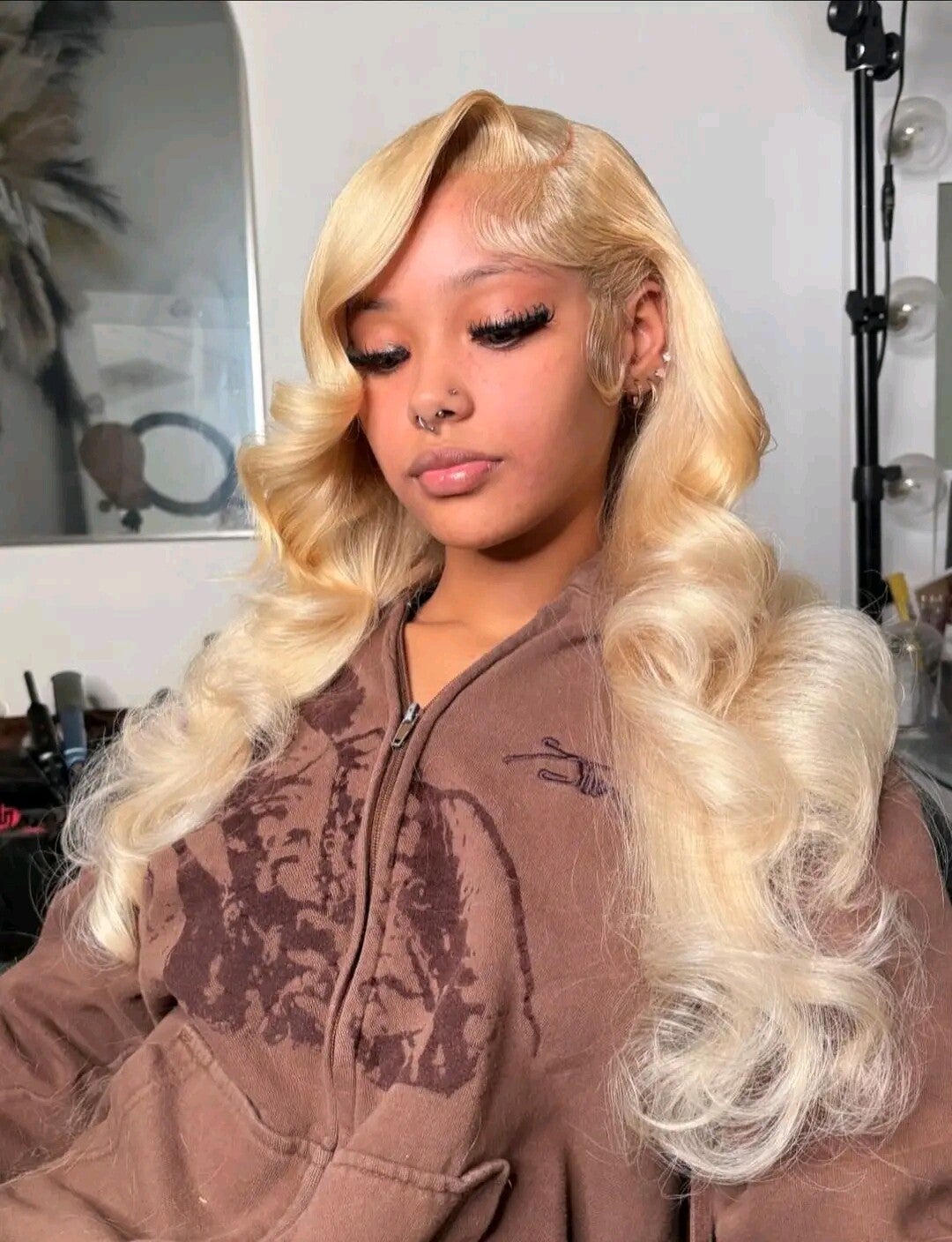 13x6 full frontal bouncing curls 100%human hair