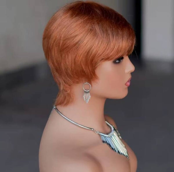 100% human hair bug color skull cap fringe