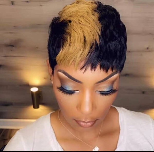 100% human hair pixel cut