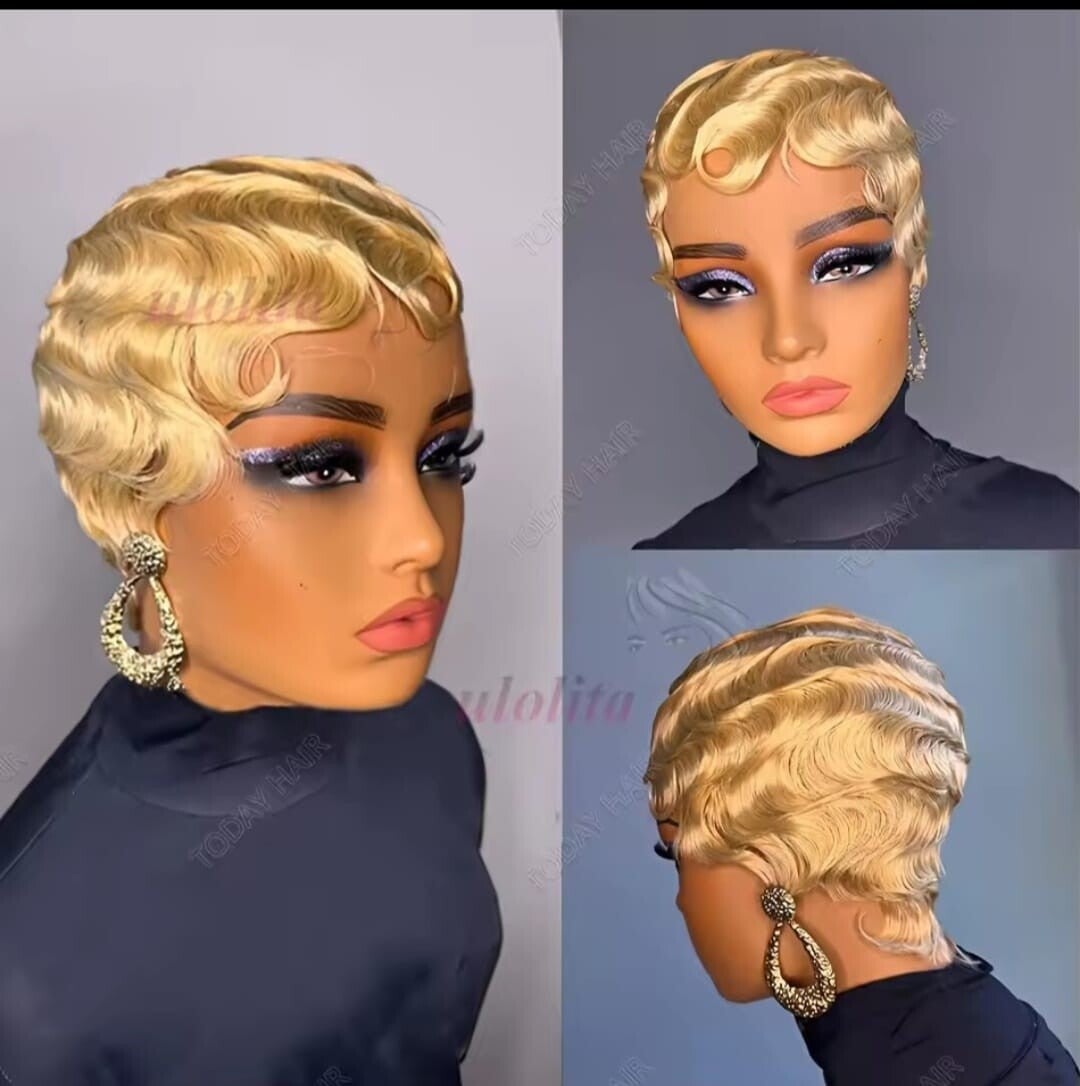 Our beautiful color 613  finger wave 100% human hair