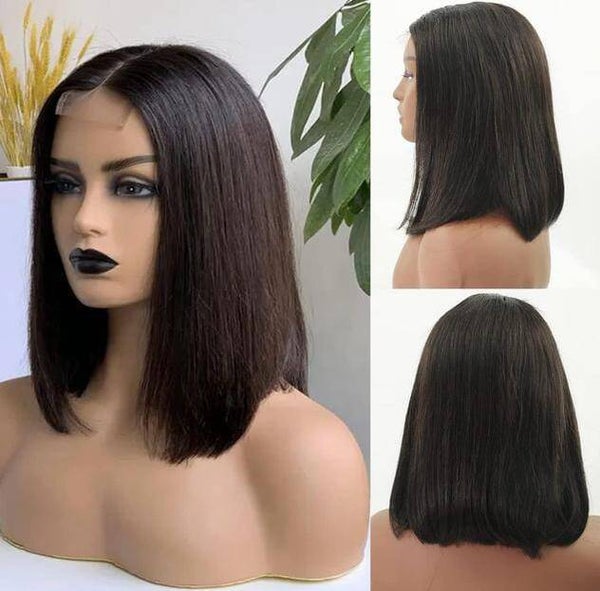 2x6 closure Bob wig 100% human hair
