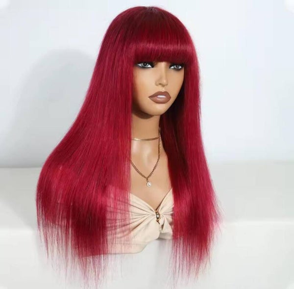 100%  human hair Fringe  bug color