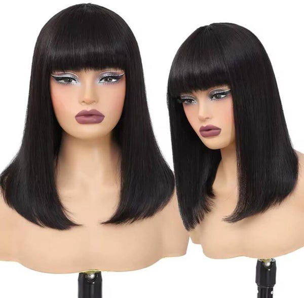 Sdd 100% human hair fringe 1b