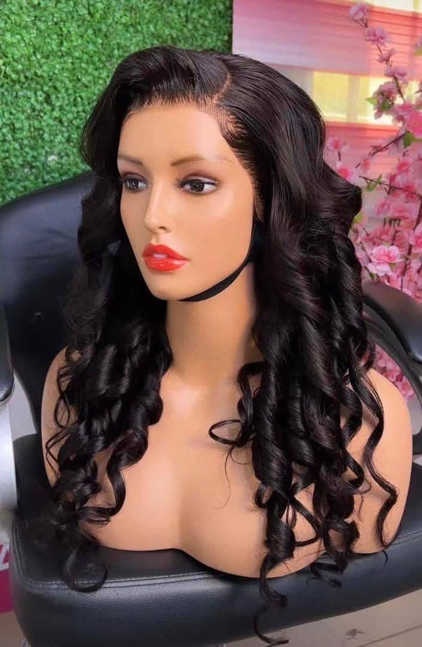 13x4 full frontal bouncing curls 100% human hair