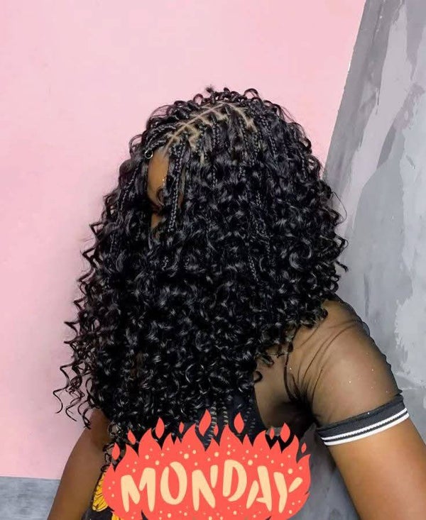 Short Boho braids  made with 100 % human hair