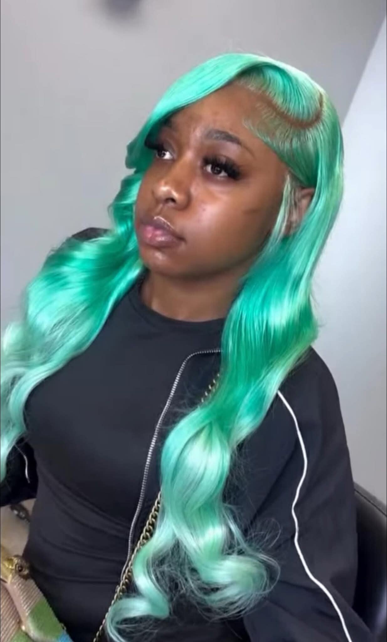 13x6 full frontal body wave 100%human hair color Teen