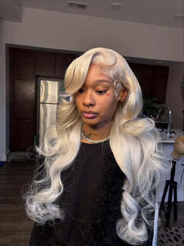 13x4 full frontal body wave 100% human hair color 613