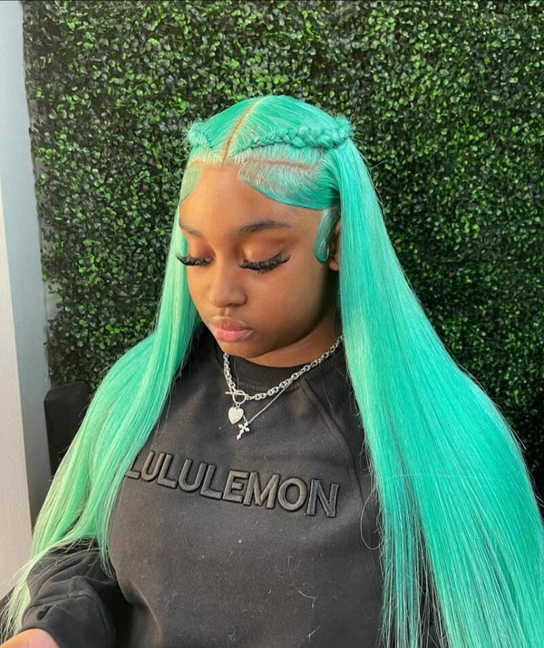 13x4 full frontal stw 100% human hair wine color teen