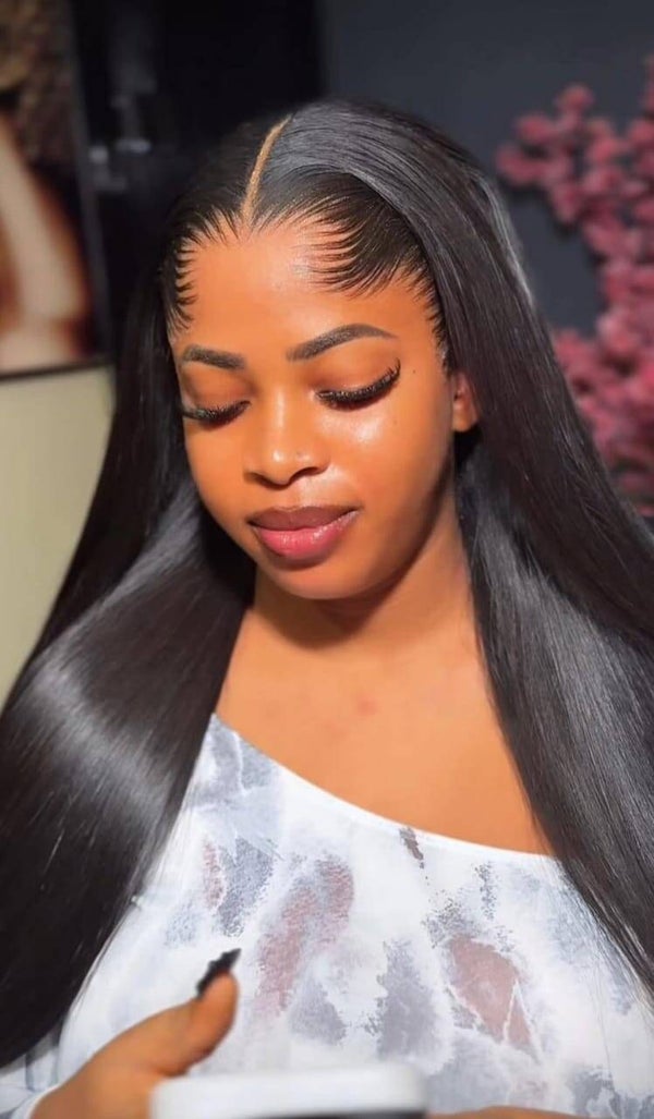 13x6 full frontal stw 100% human hair natural color