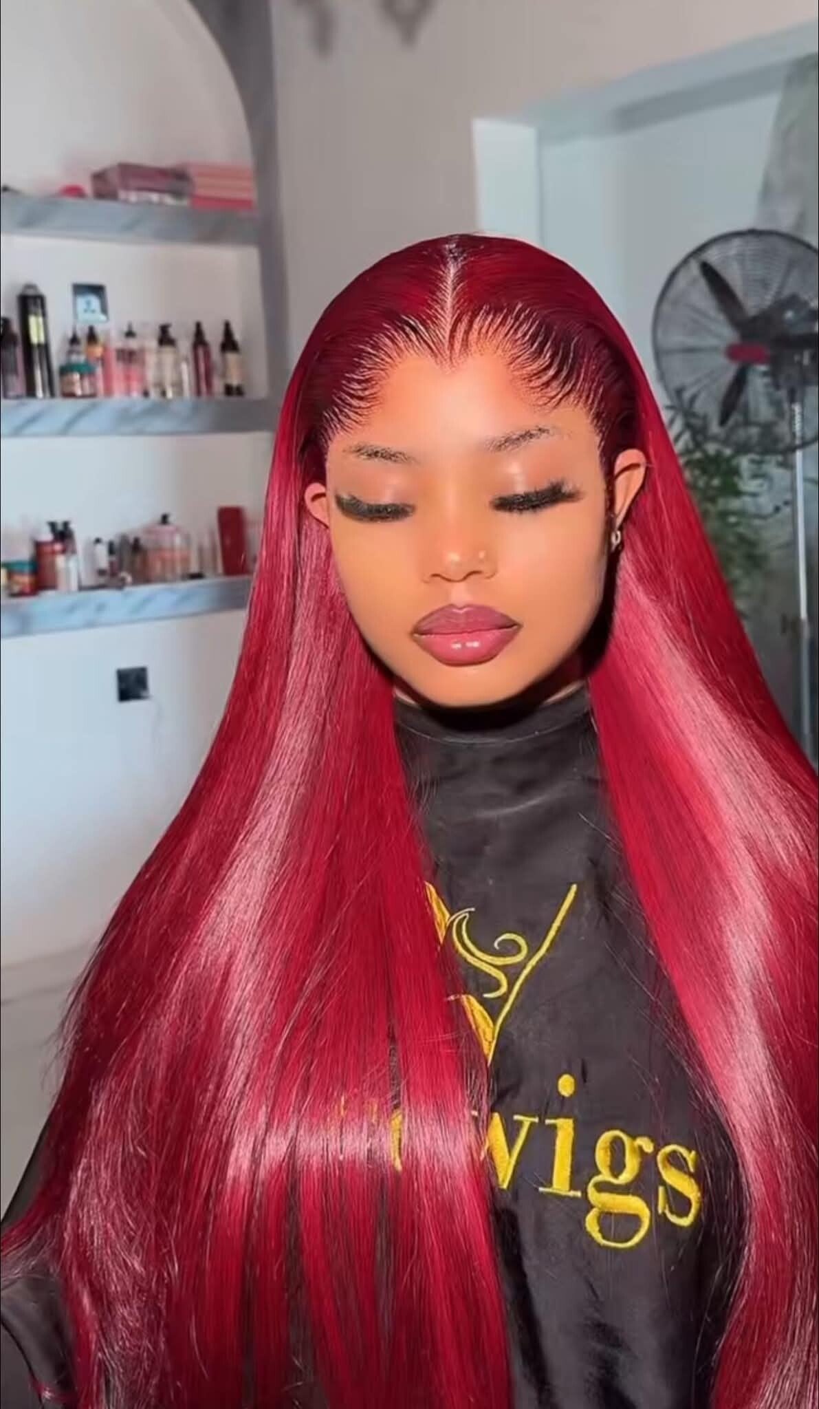 13x4 full frontal stw 100% human hair wine color know as bug