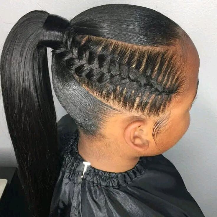 Ponytail style made with 100% human hair straight hair