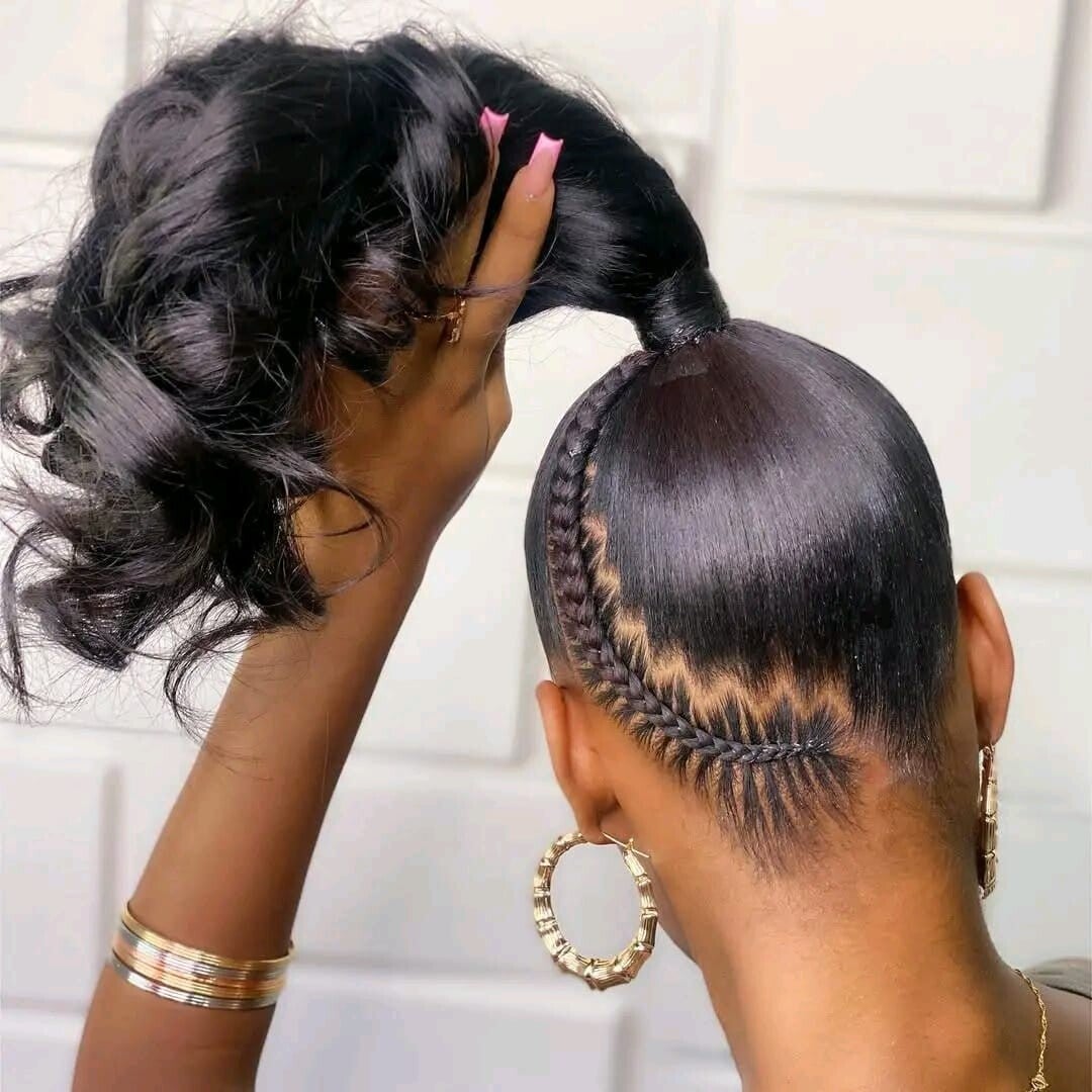 Ponytail style made with 100% human hair bouncing curls