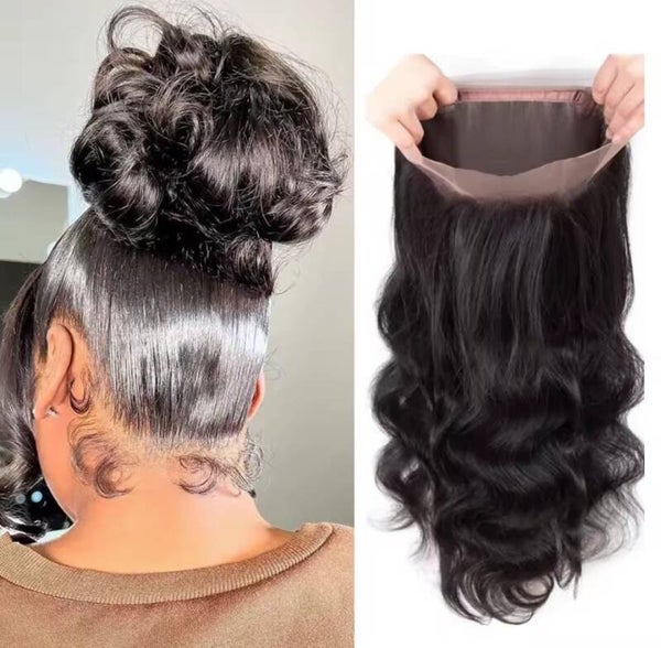 HD 360 lace body wave natural color 100% human hair