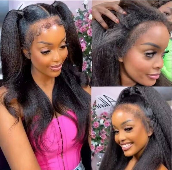 360 lace kinky closure 100% human hair