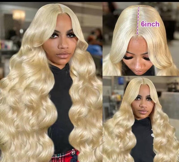 13x6 full frontal body wave 100% human hair color 613 sdd