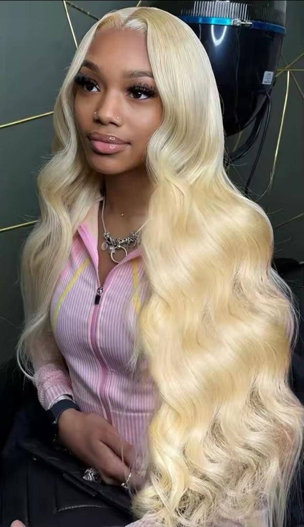 13x6 full frontal body wave 100% human hair color 613