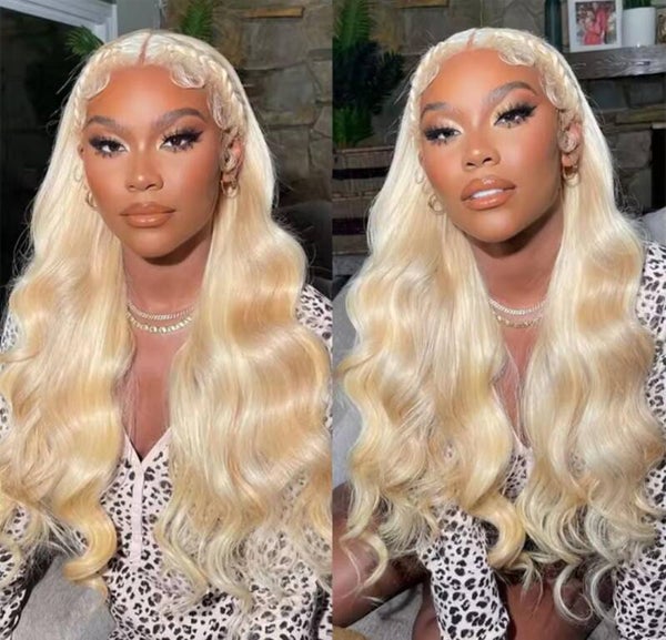 13x6 full frontal body wavelace 100% human hair color 613