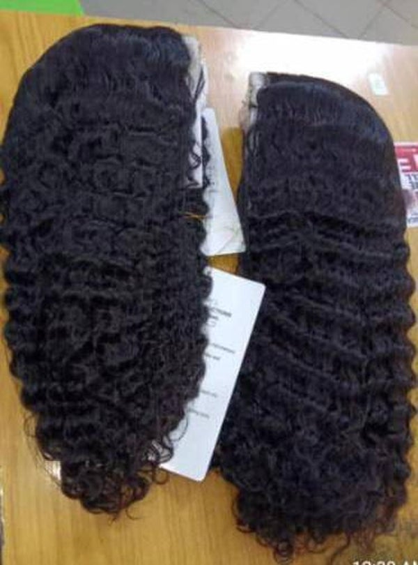 Deep curls 100% human hair 13x4 full frontal