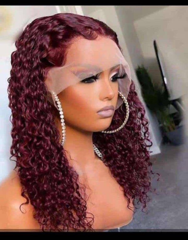 13x4 full frontal 100% human hair water curls