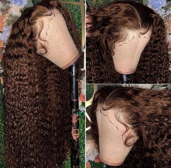 Deep waves 13by4 HD full frontal lace 100%human hair   250g