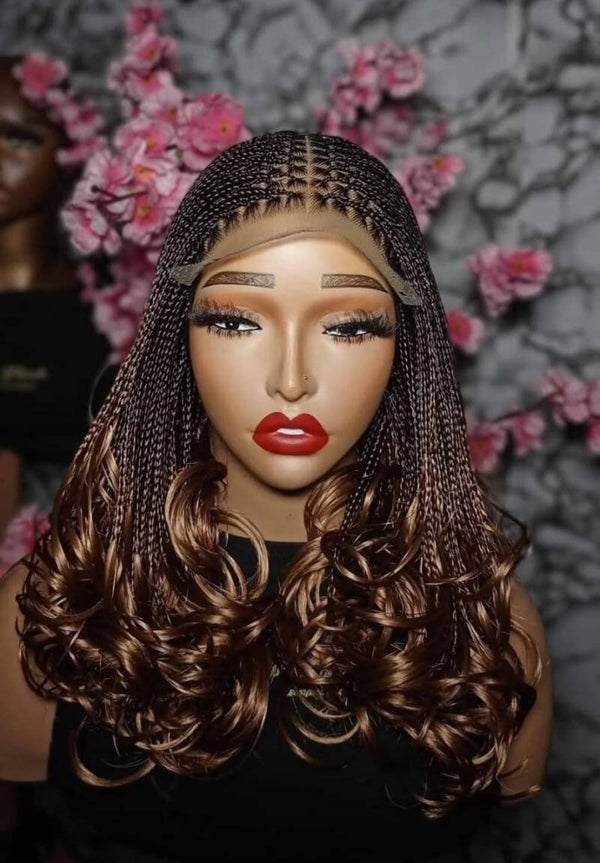 Braids made with French curls attachments