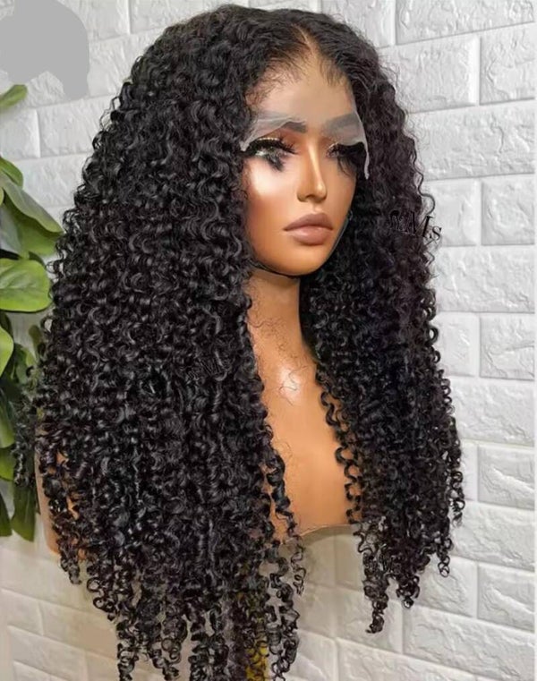 Sassy  3B/3C kinky curls virgin hair 350g 13x6 full frontal HD lace 100% human hair